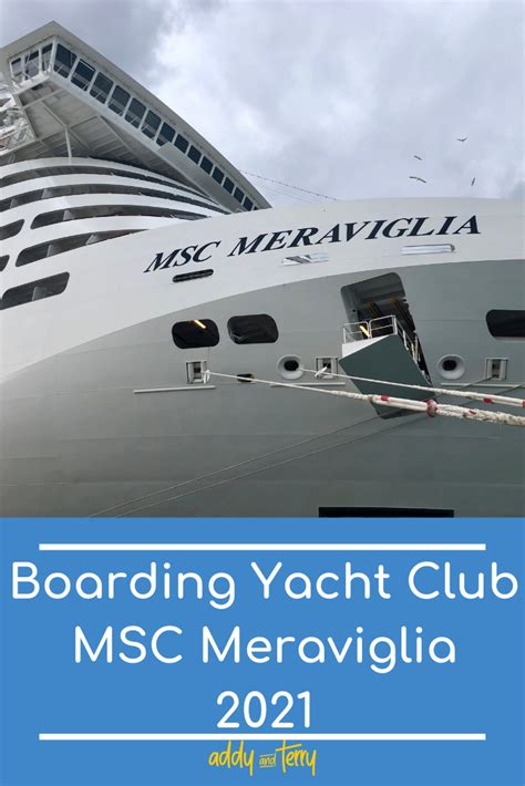 YACHT CLUB Boarding Day  MSC Meraviglia